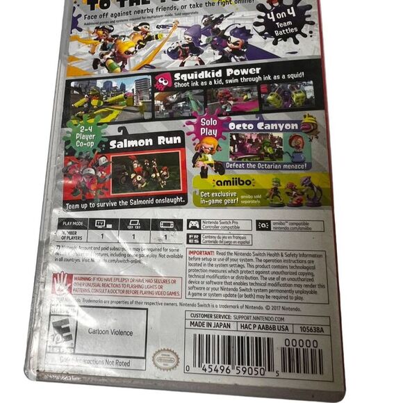 Splatoon 2 Nintendo Switch Action Shooter Multiplayer Amiibo Support E10+ BO0615 - Picture 3 of 5